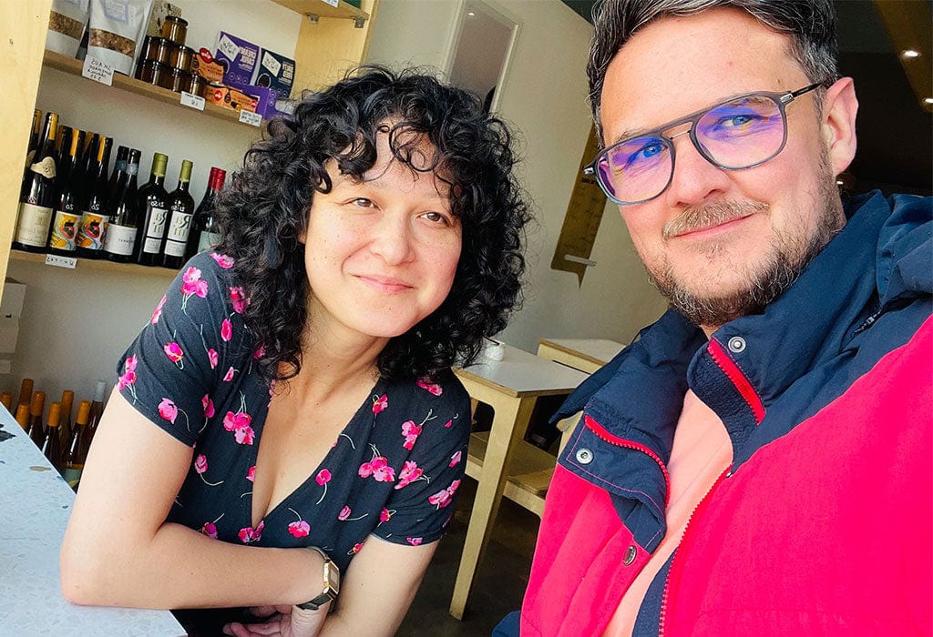 A picture of Suu-Min Ang and Mark Scott-Davies, the owners of Fox & Velvet.