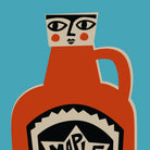 Close-up of stylised maple syrup bottle showing the face detail and vintage-inspired label.