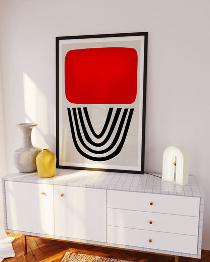 Red Lipstick Abstract Art Print