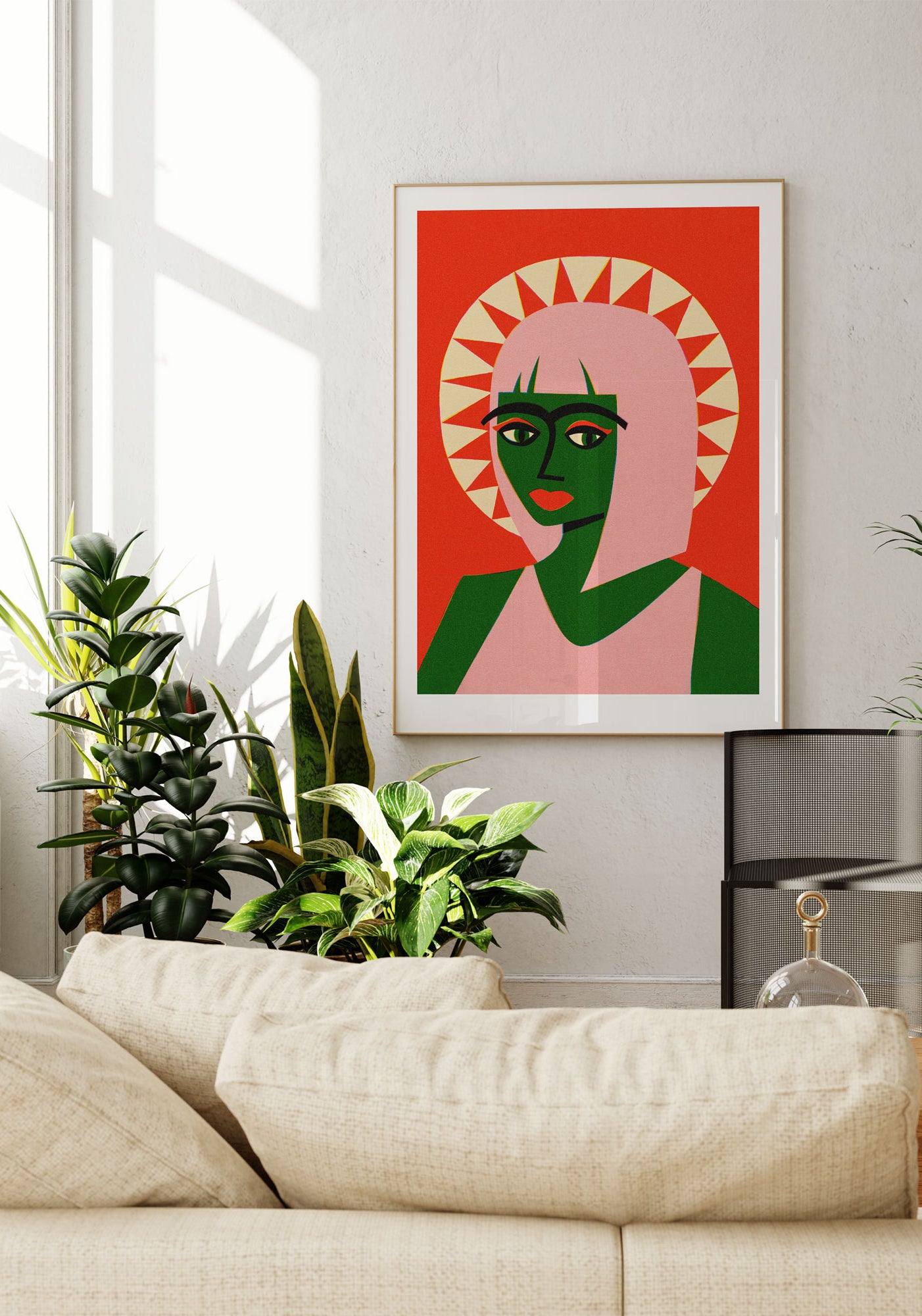 Oak Framed Green Witch Feminist Empowerment Print By Fox And Velvet