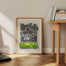 oak frame Dublin Cityscape Art Print By Fox & Velvet