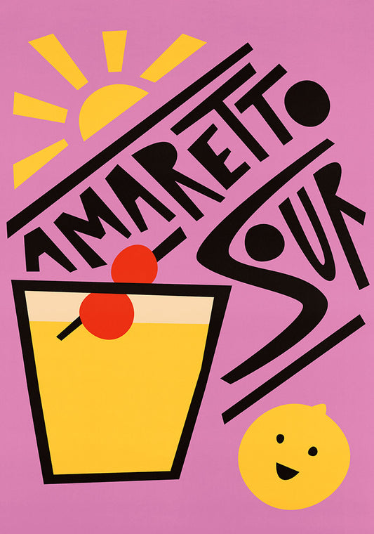 Amaretto Sour Cocktail Design by Fox & Velvet