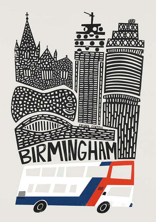 Birmingham Cityscape Wall Art By Fox And Velvet