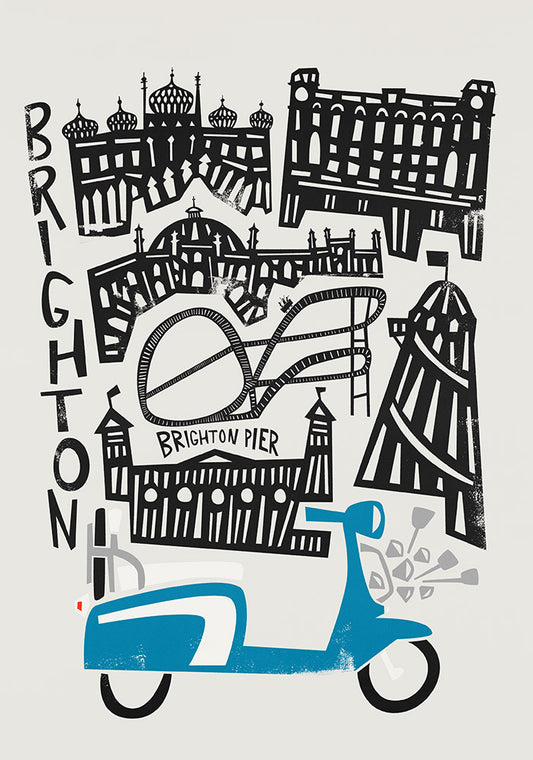 Brighton City Print By Fox & Velvet