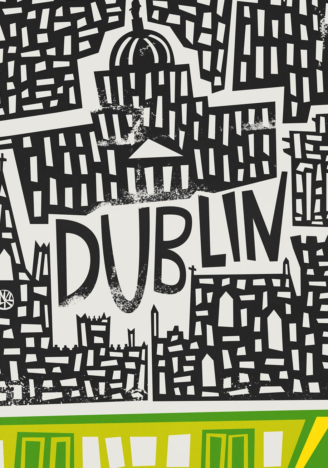 close up Dublin Cityscape Art Print By Fox & Velvet