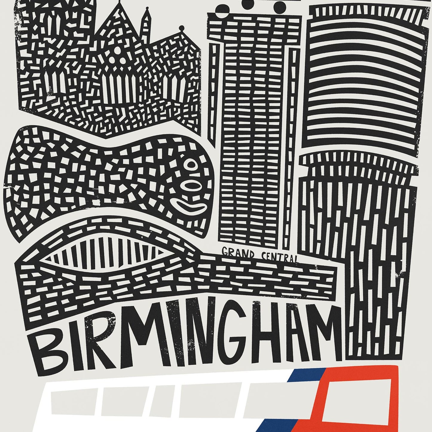 Close Up Birmingham Cityscape Wall Art By Fox And Velvet