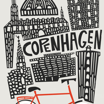 Close up Copenhagen City Art Print by fox & velvet