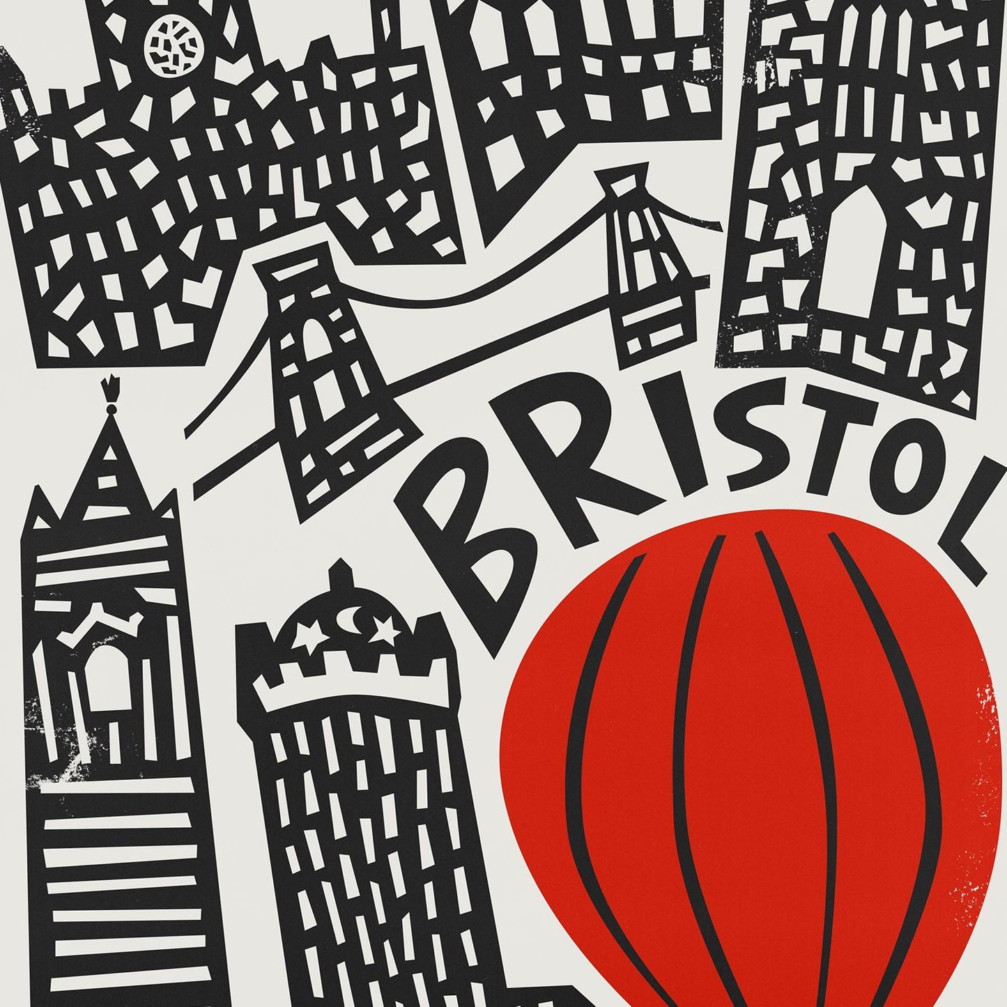 Close up Bristol City Print By Fox & Velvet