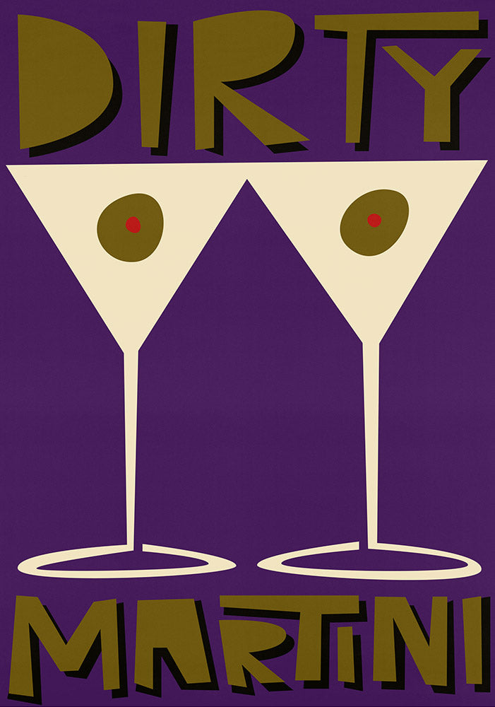 Dirty Martini cocktail Art Print by Fox & Velvet