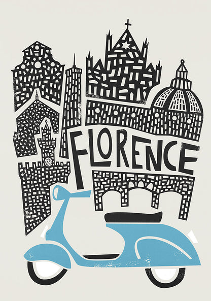 Florence Cityscape Art Print by fox & velvet