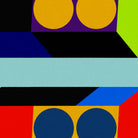 Abstract design with geometric shapes in various colors