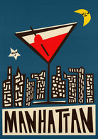 Manhattan cocktail poster by fox & velvet wall art print