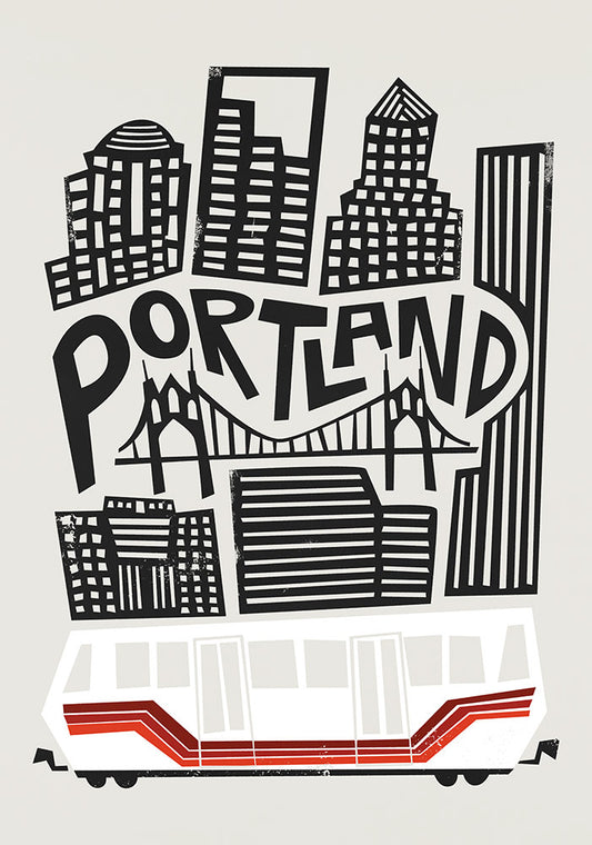 Portland Cityscape Print