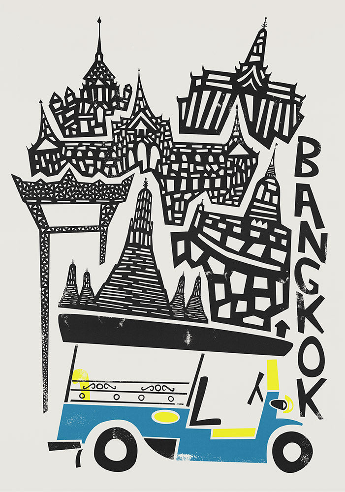 Bangkok Cityscape Print By Fox & Velvet