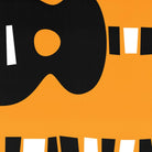Close-up of the guitar art print showing abstract black guitar shape and stylised white-and-black stripes