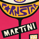 pornstar martini Colourful retro cocktail illustration with passionfruit garnish