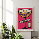 Pornstar Martini cocktail wall art print in modern apartment setting