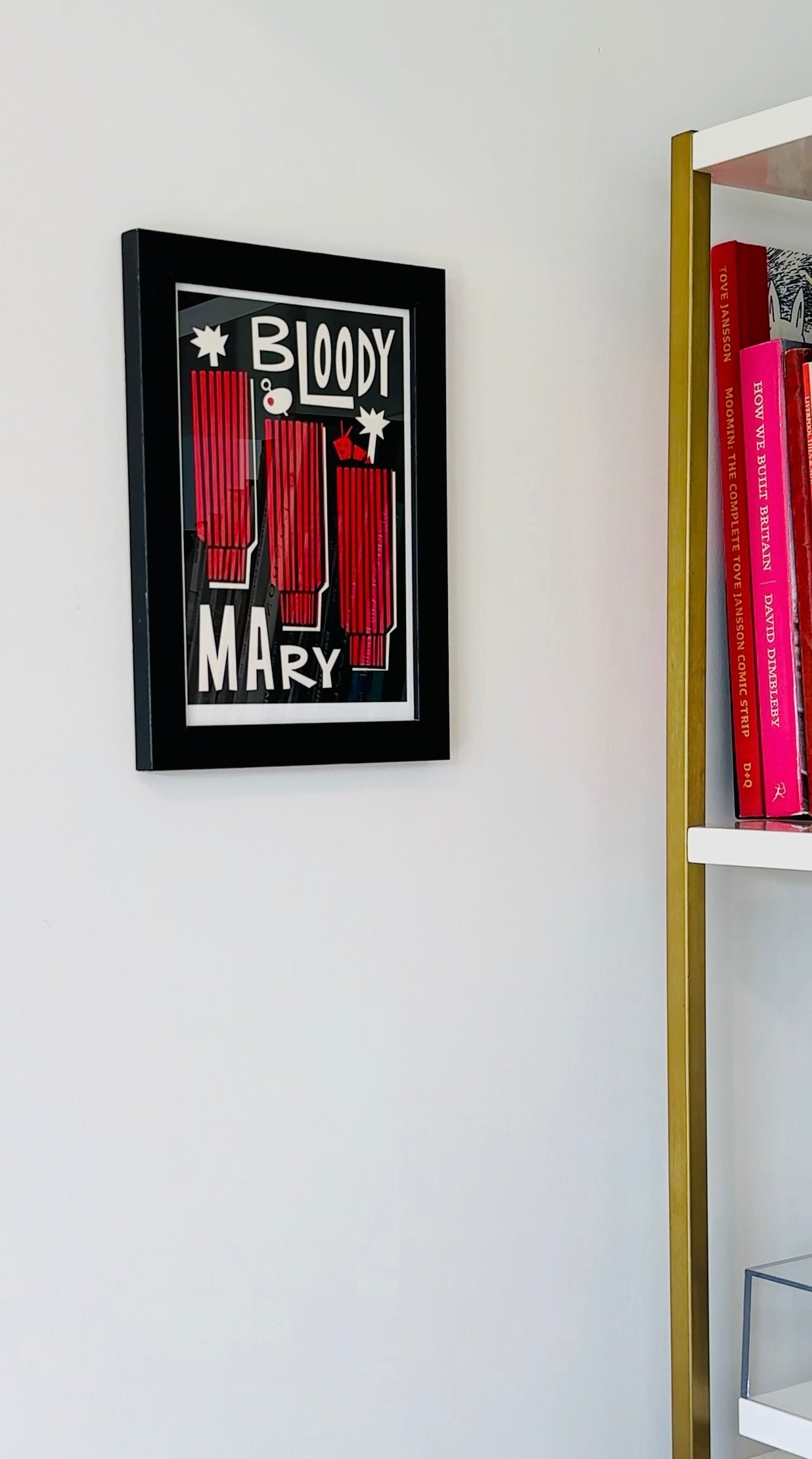 Mid-century modern Bloody Mary art print – cocktail wall art for kitchen or dining room