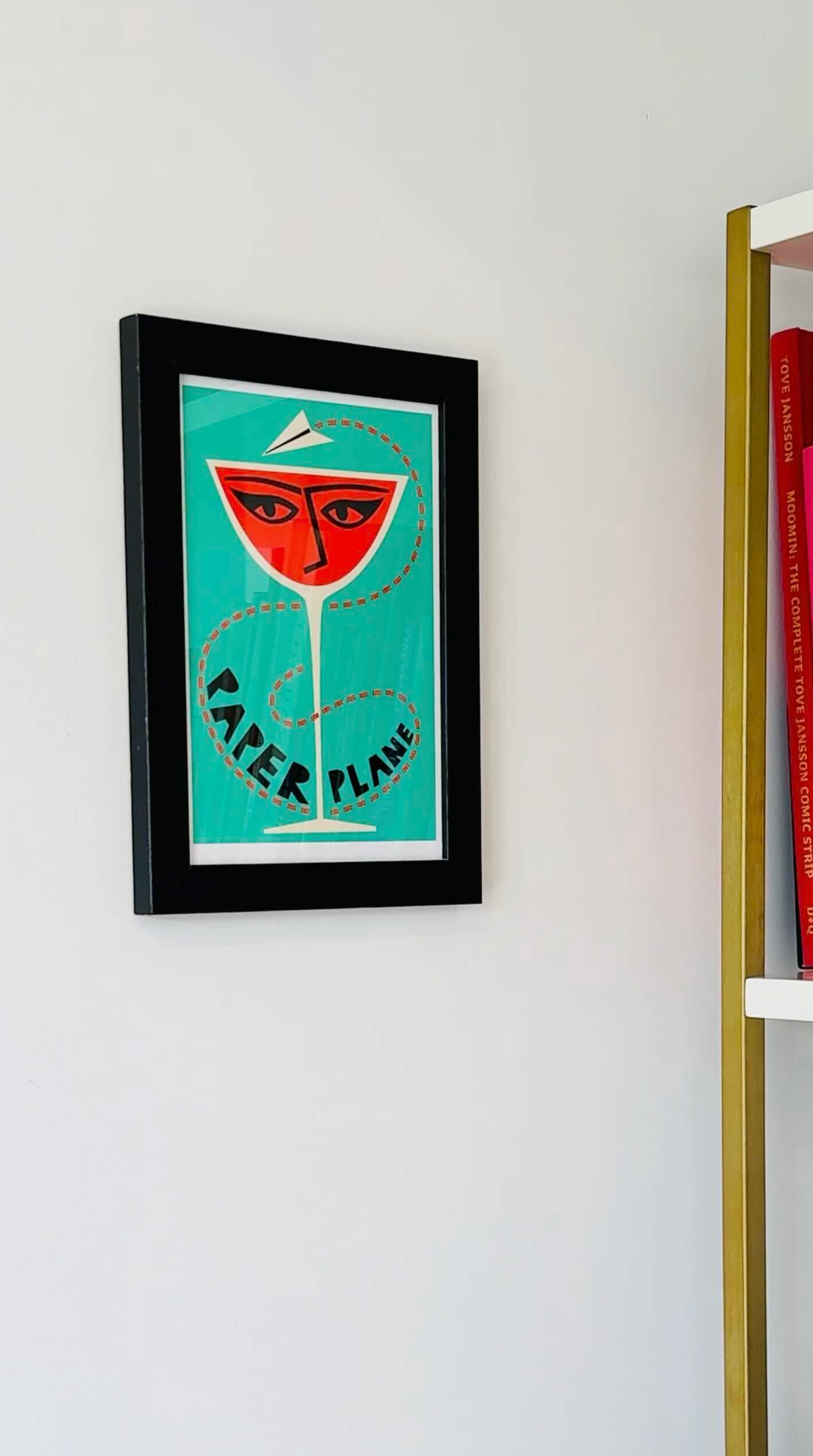 paper plane cocktail fox & velvet frame hanging movie