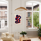 River Walk hung in a serene lounge setting, where its fluid forms and complementary colours create a focal point that dances between structure and spontaneity.
