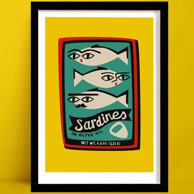 Sardines Print | Seafood Wall Art