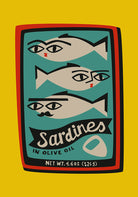 Sardines Wall Art print poster illustration by fox & velvet