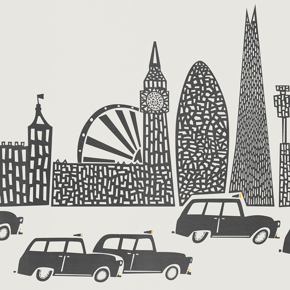 London Panoramic Illustration Print