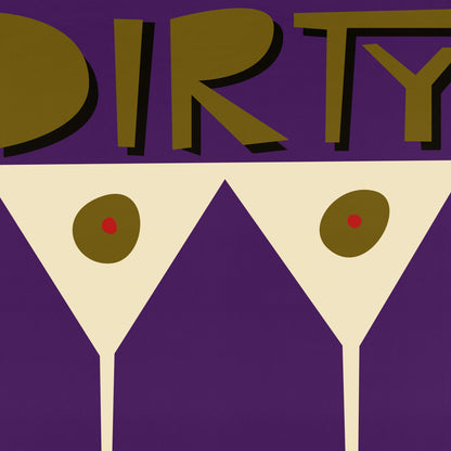 close up Dirty Martini cocktail Art Print by Fox & Velvet