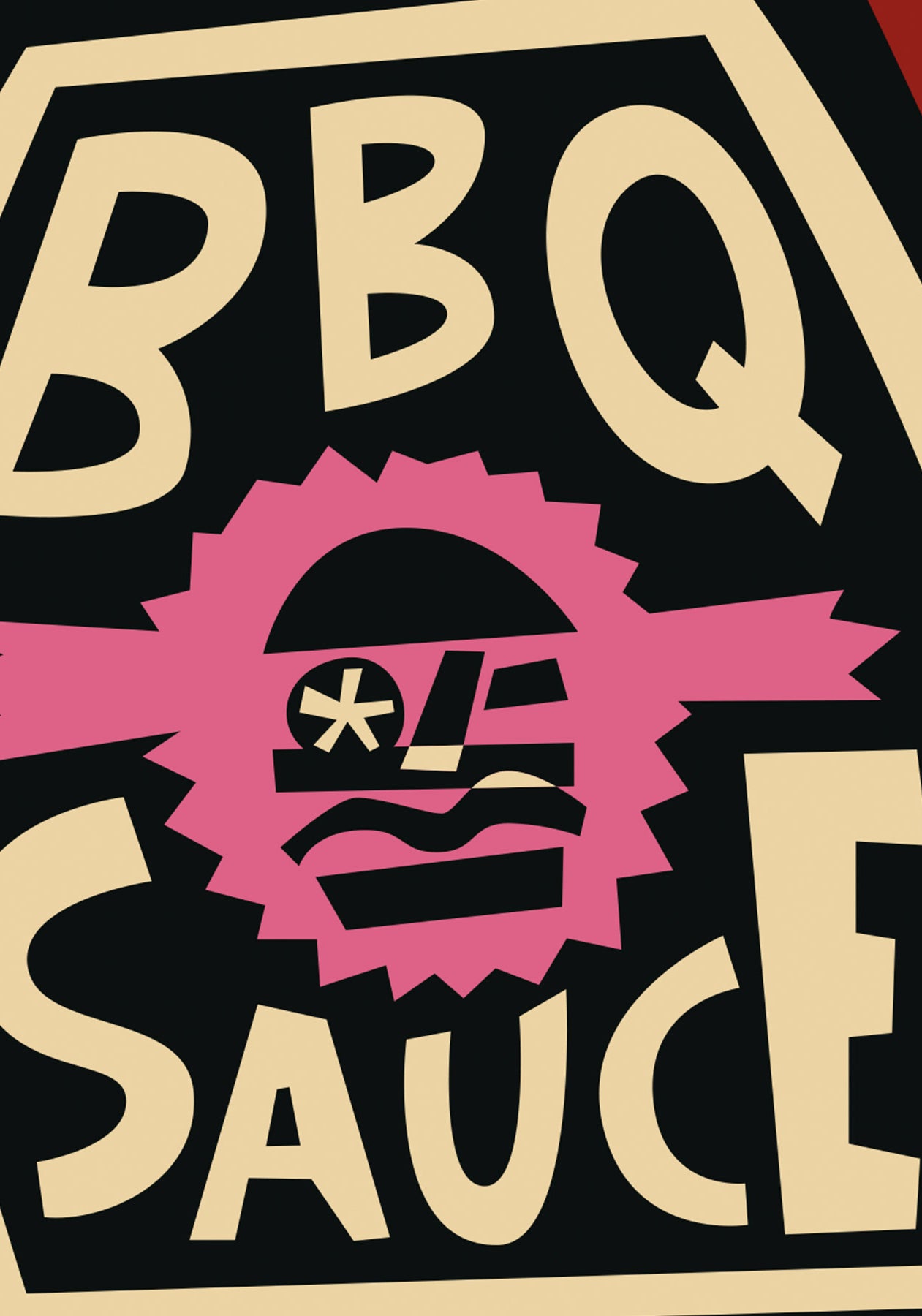 Close up BBQ Sauce Condiment Print By Fox & Velvet